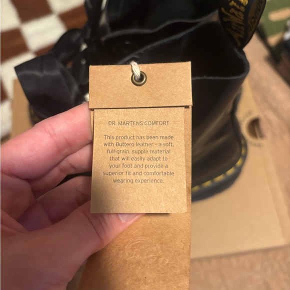 Dr. Martens Glossy Black Boots with Satin Ribbon - Picture 7 of 10